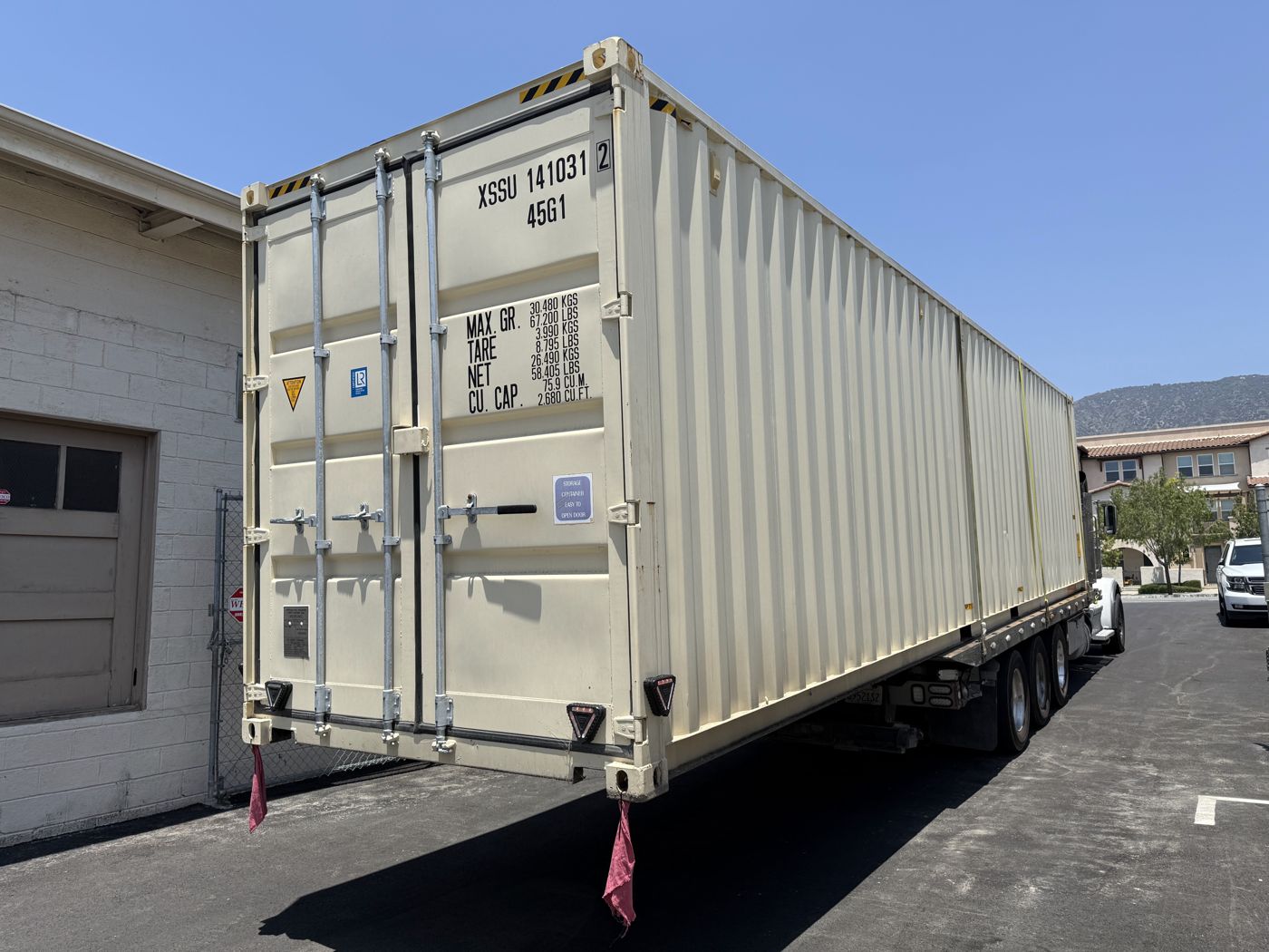 40 FT High Cube One Trip container in Beige