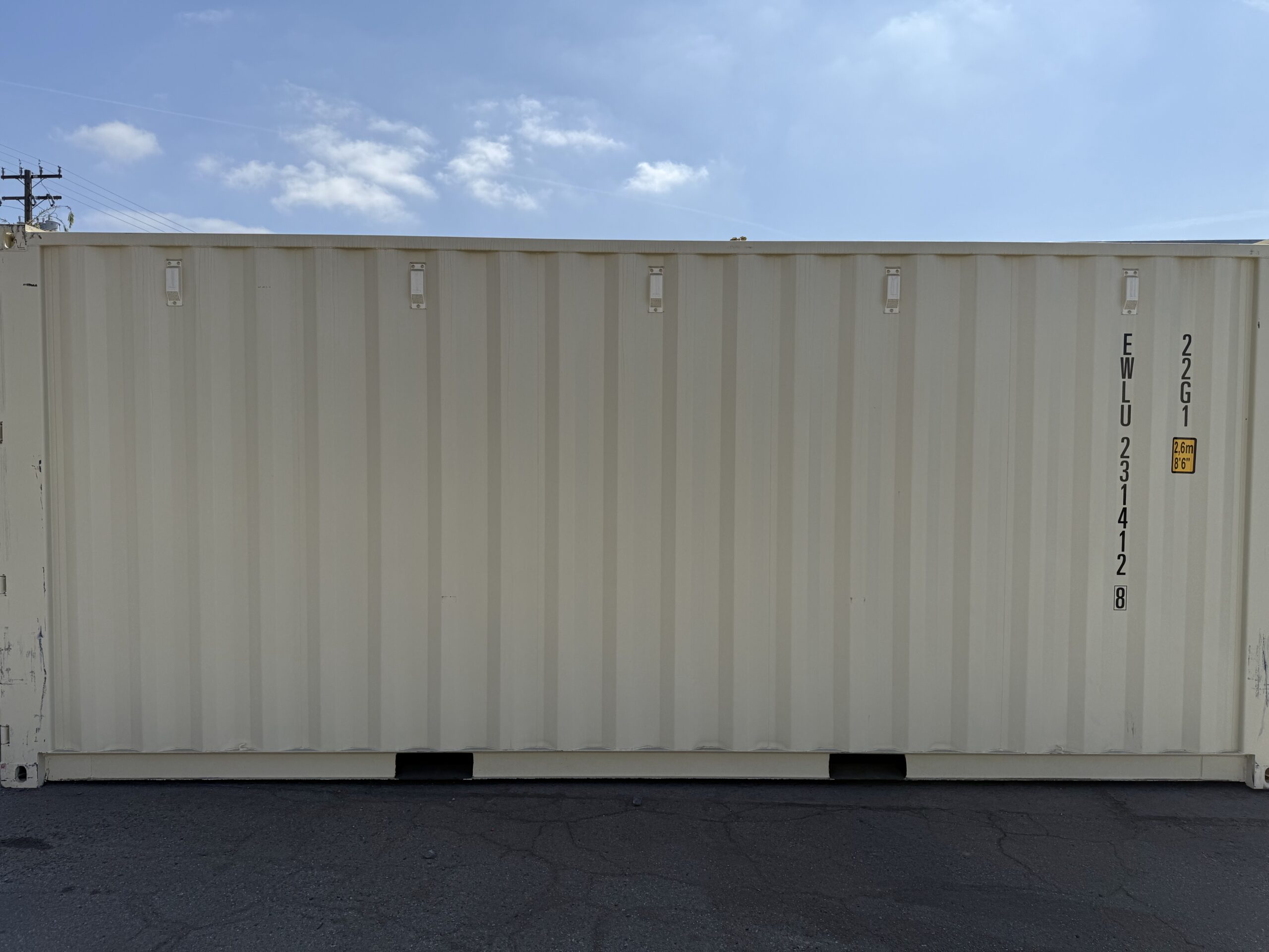 20 FT Standard Double Door One Trip Container Side View