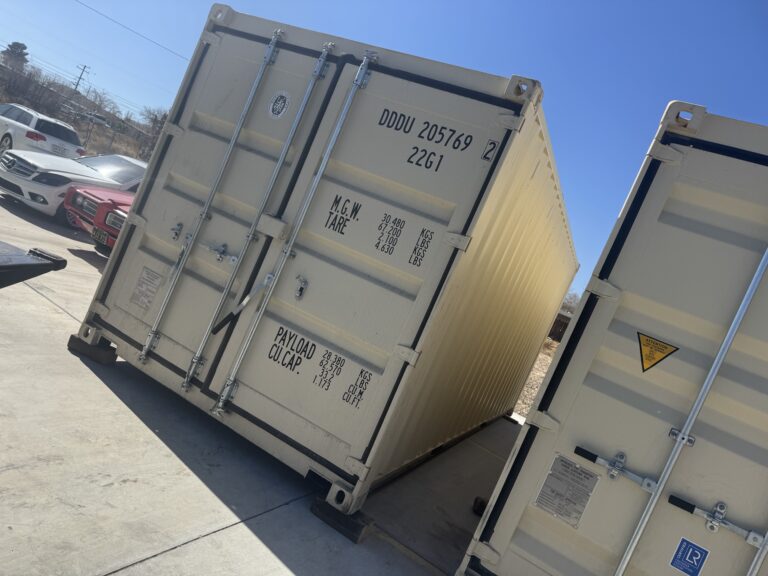 20 FT Standard One Trip Containers Angle Shot