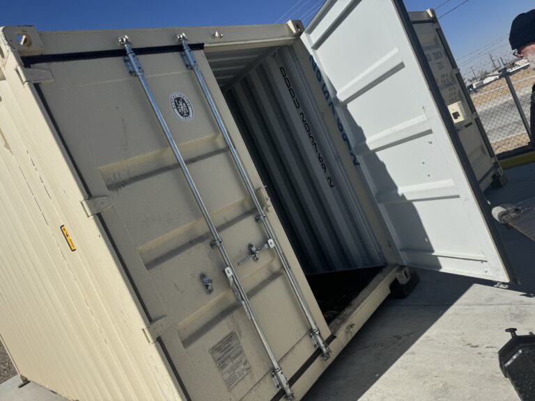 20 FT Standard One Trip Containers Angled Shot Open